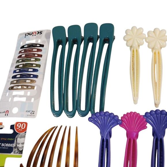 Vtg Hair‎ Accessories S-L Clips Picks Combs Beaded Comb Bun Cover...Lot of 65+ main image 2